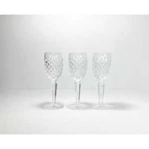 Tipperary BERKELEY, Set of 3 Crystal Cordial /Port Wine Glasses, 6 3/8” 4oz